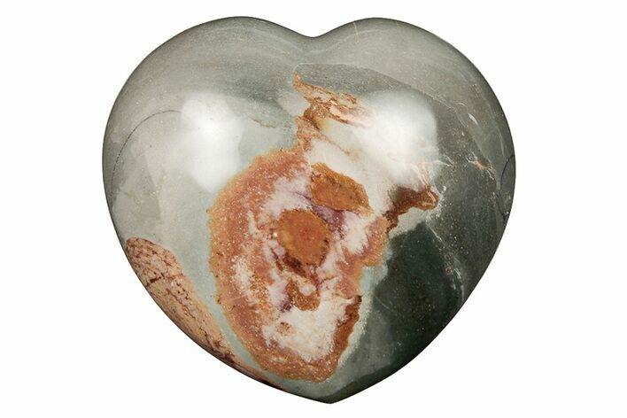Wide, Polychrome Jasper Heart - Madagascar #205398